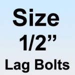 Type 18-8 Stainless Lag Bolts - Size 1/2"